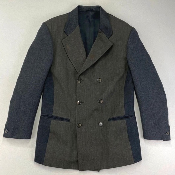 Marithe Francois Girbaud Blazer Mens 42? Wool Momentodue Double Breasted Jacket